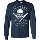 Hairstylist T-Shirt Death Smiles At Everyone Hairstylists Smile Back For Male Tee Shirt Gift Tees CustomCat