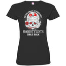 Hairstylist T-Shirt Death Smiles At Everyone Hairstylists Smile Back Tee Shirt Gift Tees CustomCat