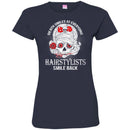 Hairstylist T-Shirt Death Smiles At Everyone Hairstylists Smile Back Tee Shirt Gift Tees CustomCat