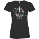 Hairstylist T-Shirt Hairdresser Scissors Flower Butterfly Funny Gift Tees Shirts CustomCat