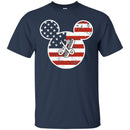Hairstylist T-Shirt Hairdressing Tools In The American Flag With Mouse Shape Tee Gifs Tee Shirt CustomCat