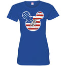 Hairstylist T-Shirt Hairdressing Tools In The American Flag With Mouse Shape Tee Gifs Tee Shirt CustomCat