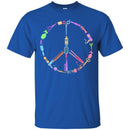 Hairstylist T-Shirt Hairdressing Tools Made Up A Peace Symbol for Peace Day Tee Shirt CustomCat