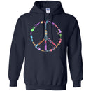 Hairstylist T-Shirt Hairdressing Tools Made Up A Peace Symbol for Peace Day Tee Shirt CustomCat