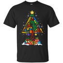 Hairstylist T-Shirt Hairdressing Tools With Christmas Tree Shape For Christmas Gift Tee Shirt CustomCat