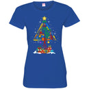 Hairstylist T-Shirt Hairdressing Tools With Christmas Tree Shape For Christmas Gift Tee Shirt CustomCat