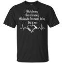 Hairstylist T-Shirt Hairstylist Heartbeat expressed Hairstylist's Brave & Bruised Tee Gifts Tee Shirt CustomCat