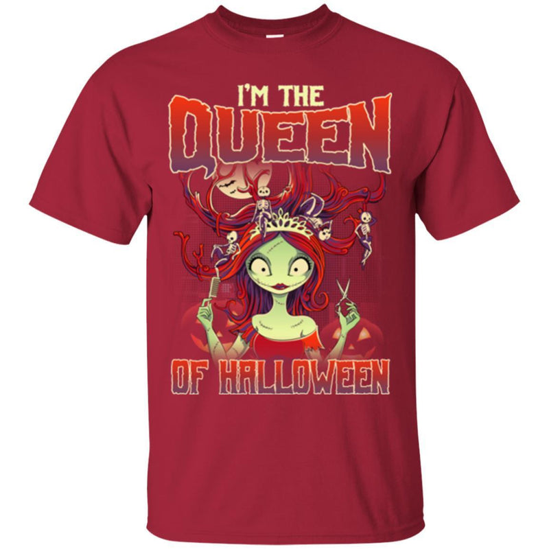 Hairstylist T-Shirt Hairstylist Is The Queen Of Halloween For Funny Halloween Gifts Tee Shirt CustomCat