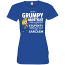 Hairstylist T-Shirt I Am A Grumpy Hairstylist To Stupidity In Sarcasm Tee Gifts Tee Shirt CustomCat