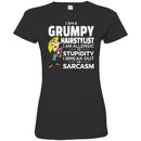 Hairstylist T-Shirt I Am A Grumpy Hairstylist To Stupidity In Sarcasm Tee Gifts Tee Shirt CustomCat