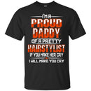 Hairstylist T-Shirt I'm a Proud Daddy OF A Pretty Hairstylist for Father Day Gifts Tee Shirt CustomCat