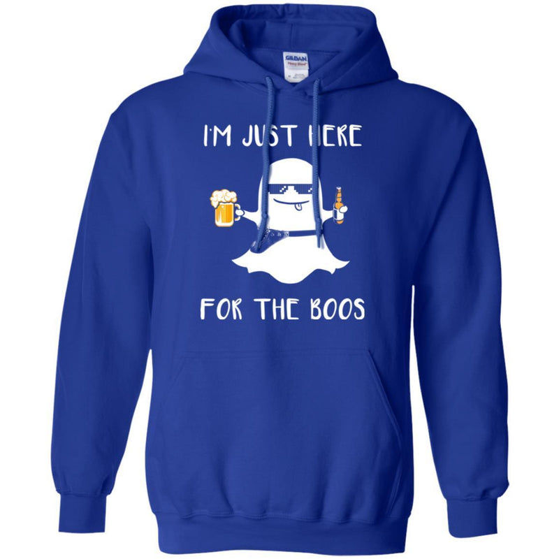 Hairstylist T-Shirt I'm Just Here With Beer For The Boos For Halloween Holiday Gifts Tee Shirt CustomCat