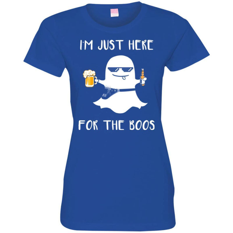 Hairstylist T-Shirt I'm Just Here With Beer For The Boos For Halloween Holiday Gifts Tee Shirt CustomCat
