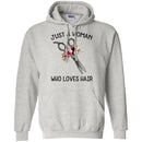 Hairstylist T-Shirt Just A Woman Who Loves Hair Flowers Shirts CustomCat