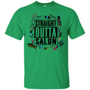 Hairstylist T-Shirt Many Hairdressing Tools Around Straight Outta Salon Quote Tee Gifts Tee Shirt CustomCat