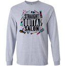 Hairstylist T-Shirt Many Hairdressing Tools Around Straight Outta Salon Quote Tee Gifts Tee Shirt CustomCat