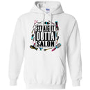 Hairstylist T-Shirt Many Hairdressing Tools Around Straight Outta Salon Quote Tee Gifts Tee Shirt CustomCat
