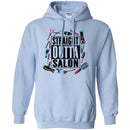 Hairstylist T-Shirt Many Hairdressing Tools Around Straight Outta Salon Quote Tee Gifts Tee Shirt CustomCat