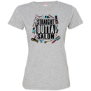 Hairstylist T-Shirt Many Hairdressing Tools Around Straight Outta Salon Quote Tee Gifts Tee Shirt CustomCat
