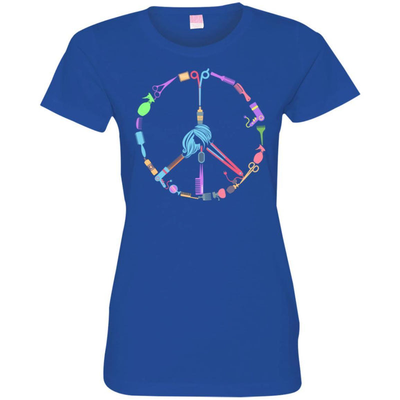 Hairstylist T-Shirt Peace Shape Is Made By Hairdressing Tools Symbol Tee Gifts Tee Shirt CustomCat