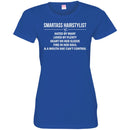Hairstylist T-Shirt Smartass Hairstylist Hated Loved By Many Plenty Heart On Her Sleeve Tee Shirt CustomCat