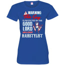 Hairstylist T-Shirt Warning This Guy Is Protected By A Crazy Hairstylist For Women Gift Tee Shirt CustomCat