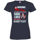 Hairstylist T-Shirt Warning This Guy Is Protected By A Crazy Hairstylist For Women Gift Tee Shirt CustomCat