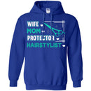Hairstylist T-Shirt Wife Mom Protector Hairstylist For Female Tee Gifts Tee Shirt CustomCat