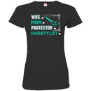 Hairstylist T-Shirt Wife Mom Protector Hairstylist For Female Tee Gifts Tee Shirt CustomCat
