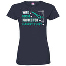 Hairstylist T-Shirt Wife Mom Protector Hairstylist For Female Tee Gifts Tee Shirt CustomCat