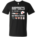 Happiness Is Being A Retired Nurse Tshirts CustomCat