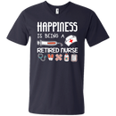 Happiness Is Being A Retired Nurse Tshirts CustomCat