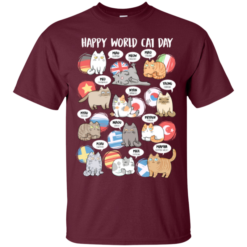 Happy world cat day T-shirts CustomCat