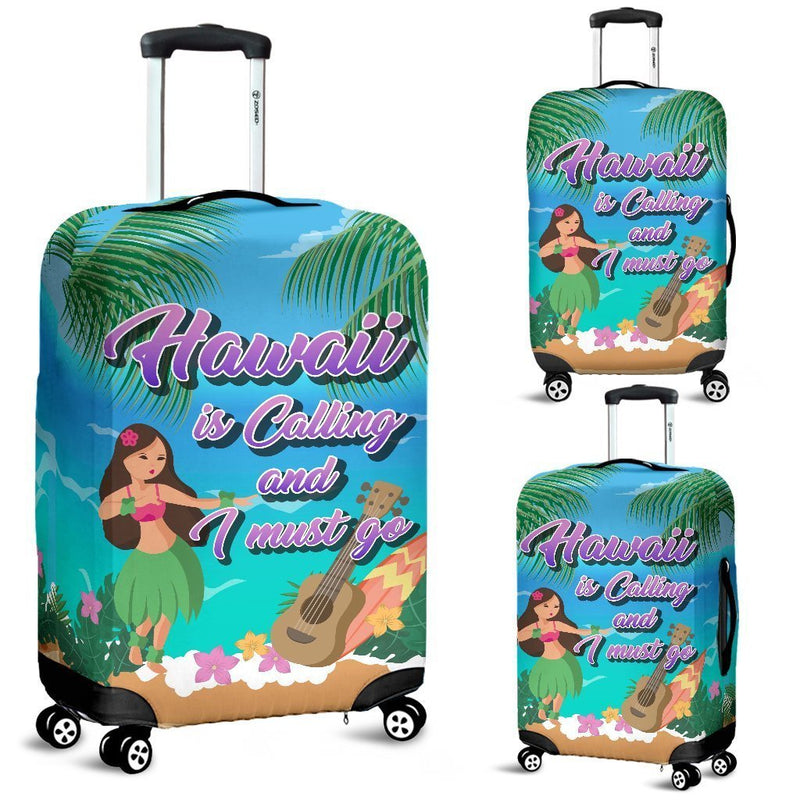 Hawaii Is Calling And I Must Go - Funny Travel Luggage Cover interestprint