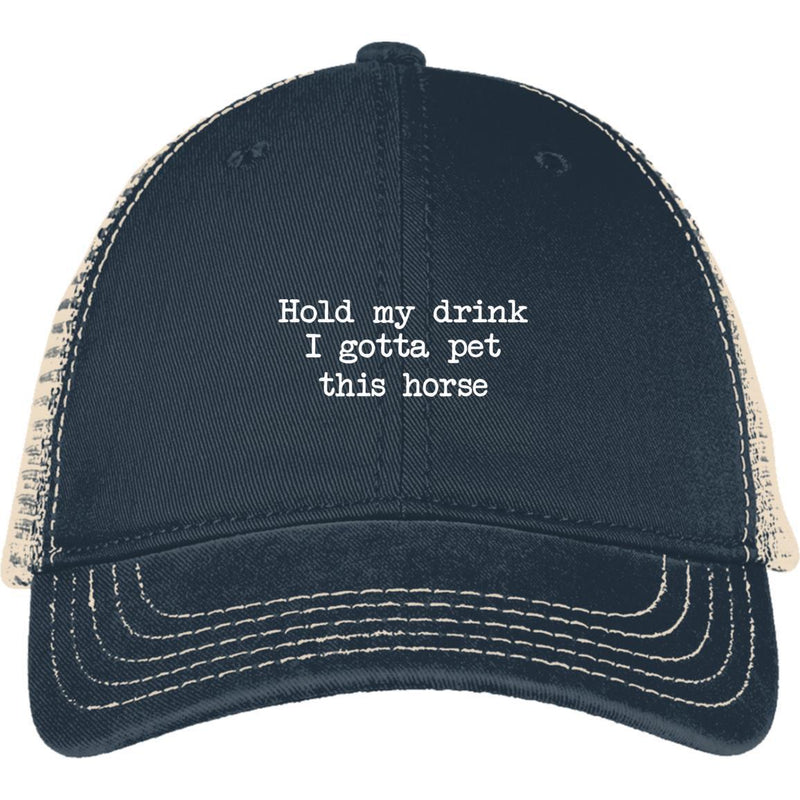 Hold My Drink I Gotta Pet This Horse CustomCat
