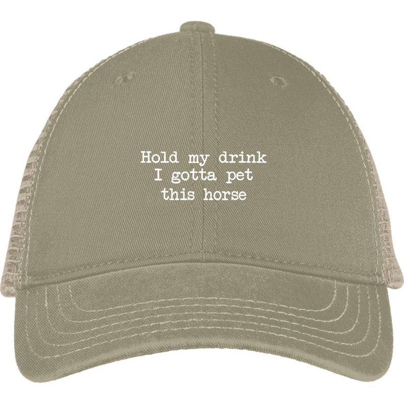 Hold My Drink I Gotta Pet This Horse CustomCat