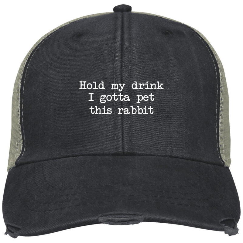 Hold My Drink I Gotta Pet This Rabbit CustomCat