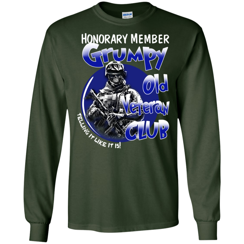 Honorary Member Grumpy Old Veteran Club Funny Veteran T-shirt CustomCat