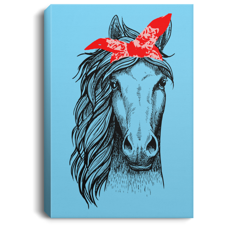 Horse Canvas - Beautiful Horses With Her Red Headband Canvas Wall Art Decor Horses - CANPO75 - CustomCat
