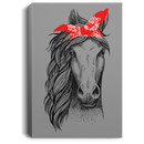 Horse Canvas - Beautiful Horses With Her Red Headband Canvas Wall Art Decor Horses - CANPO75 - CustomCat
