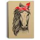 Horse Canvas - Beautiful Horses With Her Red Headband Canvas Wall Art Decor Horses - CANPO75 - CustomCat