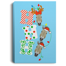 Horse Canvas - Ho Ho Ho Christmas Horse Canvas Wall Art Decor Horses - CANPO75 - CustomCat