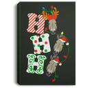 Horse Canvas - Ho Ho Ho Christmas Horse Canvas Wall Art Decor Horses - CANPO75 - CustomCat