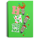Horse Canvas - Ho Ho Ho Christmas Horse Canvas Wall Art Decor Horses - CANPO75 - CustomCat