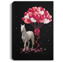 Horse Canvas - Horse Valentine Heart Balloons Canvas Wall Art Decor Horses - CANPO75 - CustomCat