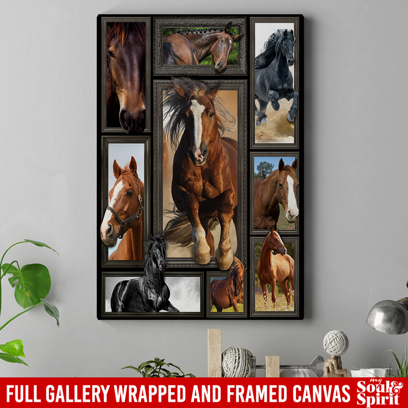 Horse Canvas - Horses 3D Canvas Wall Art Decor Horses - CANPO75 - CustomCat