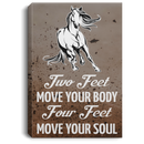 Horse Canvas Wall Art Decor - Two Feet Move Your Body Four Feet Move Your Soul Horses - CANPO75 - CustomCat