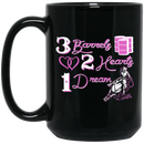 Horse Coffee Mug 3 Barrels 2 Heart 1 Dream Horse Lovers 11oz - 15oz Black Mug CustomCat