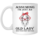 Horse Coffee Mug Assuming I'm Just An Old Lady Was Your First Mistake 11oz - 15oz White Mug CustomCat