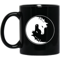 Horse Coffee Mug Couple Black White Ying Yang Horse Shape Lovers 11oz - 15oz Black Mug CustomCat